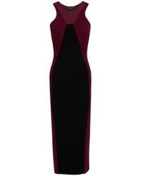 Gaelle Paris - Noir Midi Dress Viscose, Polyester, Polyamide, Cotton - Lyst