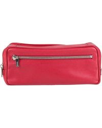 Valextra - Burgundy Beauty Case Leather - Lyst