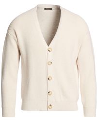 Officina 36 - Cream Cardigan Viscose, Wool, Polyamide - Lyst