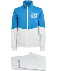 EA7 - Azure Tracksuit Cotton, Elastane - Lyst