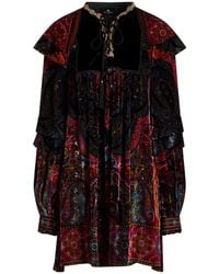 Etro - Mini Dress Viscose, Silk, Cotton, Polyester - Lyst