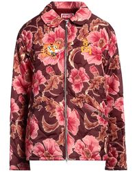 KENZO - Mauve Puffer Polyamide, Polyester, Acrylic, Wool - Lyst