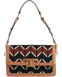 Tod's - Camel Handbag Leather, Textile Fibers - Lyst