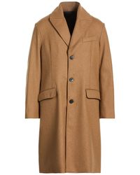 Messagerie - Camel Coat Virgin Wool, Polyamide, Wool - Lyst