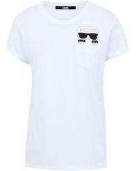 Karl Lagerfeld - Graphic-print Crew Neck T-shirt - Lyst