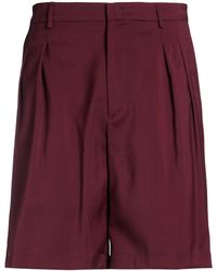 Low Brand - Burgundy Shorts & Bermuda Shorts Virgin Wool - Lyst