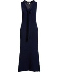 Roberto Collina - Midi Dress Merino Wool, Silk - Lyst