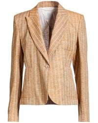 Eleventy - Mustard Blazer Hemp, Linen - Lyst