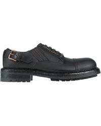 Dolce & Gabbana - Scarpe derby in pelle marrone - Lyst