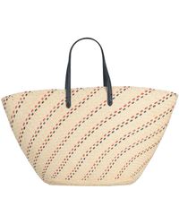 Thom Browne - Handbag Soft Leather, Natural Raffia - Lyst
