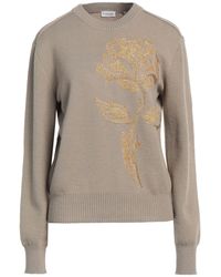 Burberry - Khaki Sweater Wool, Polyamide, Elastane, Metallic Polyester, Viscose - Lyst