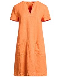 Aspesi - Midi Dress Linen - Lyst