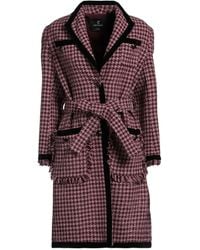 Cristinaeffe - Burgundy Coat Polyester, Wool - Lyst