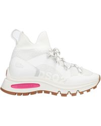 Lace up sneakersDSquared² in Pelle di colore Bianco Donna Sneaker da Sneaker DSquared² 