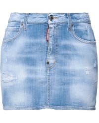 DSquared² - Denim Skirt - Lyst