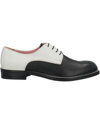 Womens Shoes Flats and flat shoes Lace Up shoes and boots Studio Pollini Leather Lace-up Shoes in White 