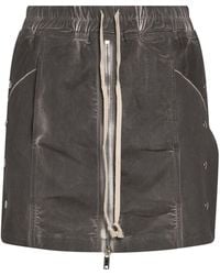 Rick Owens - Mini Skirt Cotton, Polyester, Rubber - Lyst