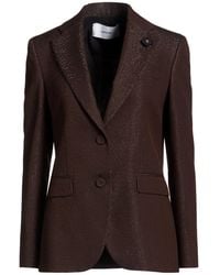 Lardini - Dark Blazer Wool, Polyester, Elastane - Lyst