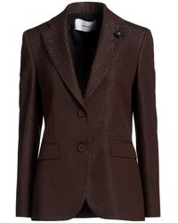 Lardini - Dark Blazer Wool, Polyester, Elastane - Lyst