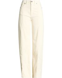 Siste's - Cream Pants Cotton, Elastane - Lyst