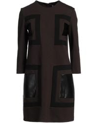 1 One - Charcoal Mini Dress Viscose, Nylon, Elastane, Polyester, Polyurethane - Lyst