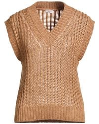 Peserico - Camel Sweater Wool, Polyamide, Alpaca Wool, Cashmere, Silk - Lyst
