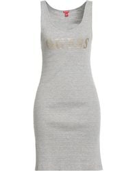 Guess - Mini Dress Cotton, Viscose, Polyester, Metallic Fiber - Lyst