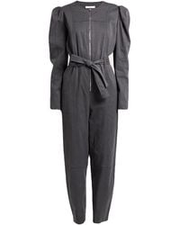 SILENCE LIMITED - Charcoal Jumpsuit Lyocell, Cotton, Elastane - Lyst