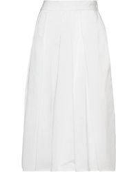 Damen Bekleidung Röcke Mittellange Röcke Aspesi Baumwolle Midirock Aus Baumwollpopeline in Weiß 