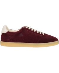 Brunello Cucinelli - Burgundy Sneakers Leather - Lyst