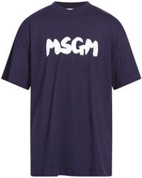 MSGM - T-Shirt Cotton - Lyst
