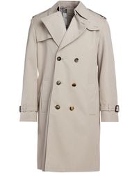 Burberry - Light Overcoat & Trench Coat Polyester, Cotton - Lyst