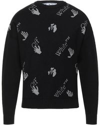 Off-White c/o Virgil Abloh - All-over Logo Crewneck Sweater - Lyst