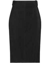 Mugler - Midi Skirt Viscose, Virgin Wool - Lyst