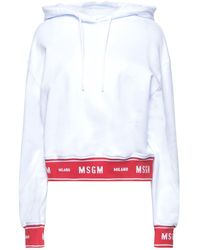 Training MSGM Baumwolle Andere materialien sweatshirt in Weiß Damen Bekleidung Sport- und Fitnesskleidung Sweatshirts 
