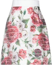 Dolce & Gabbana Knielanger Rock - Weiß