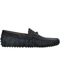 Tods Loafers in Blue Save 8% Black Mens Slip-on shoes Tods Slip-on shoes for Men 