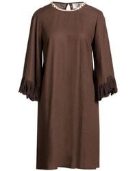 Compagnia Italiana - Mini Dress Linen, Viscose - Lyst