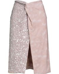 DES_PHEMMES - Sand Midi Skirt Polyester, Cotton - Lyst