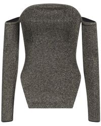 KHAITE - Top Virgin Wool, Polyester, Metallic Fiber, Polyamide, Elastane - Lyst