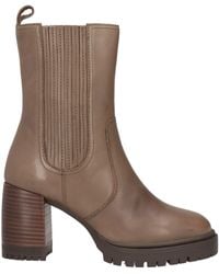 Emanuélle Vee - Khaki Ankle Boots Leather - Lyst