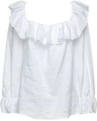 celine white blouse