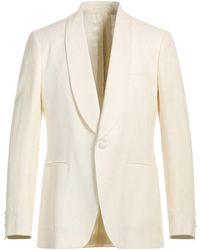 Lardini - Ivory Blazer Wool, Viscose - Lyst