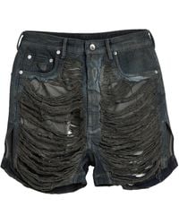 Rick Owens - Denim Shorts - Lyst