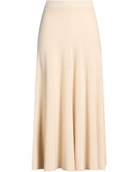 MIA BASIC - Cream Maxi Skirt Merino Wool, Cashmere - Lyst