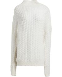 Alysi - Crème Turtleneck Alpaca Wool, Polyamide - Lyst