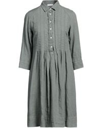 ROSSO35 - Sage Mini Dress Linen - Lyst