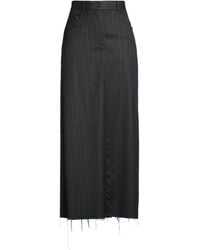 Department 5 - Charcoal Maxi Skirt Virgin Wool, Polyester, Viscose, Elastane - Lyst