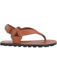 Jil Sander - Tan Thong Sandal Leather - Lyst