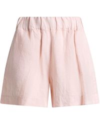 120% Lino - Blush Shorts & Bermuda Shorts Linen - Lyst